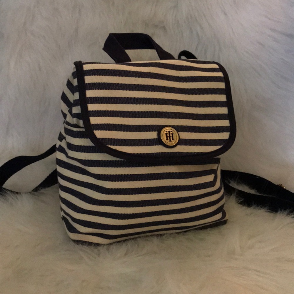 Tommy Hilfiger canvas back pack purse